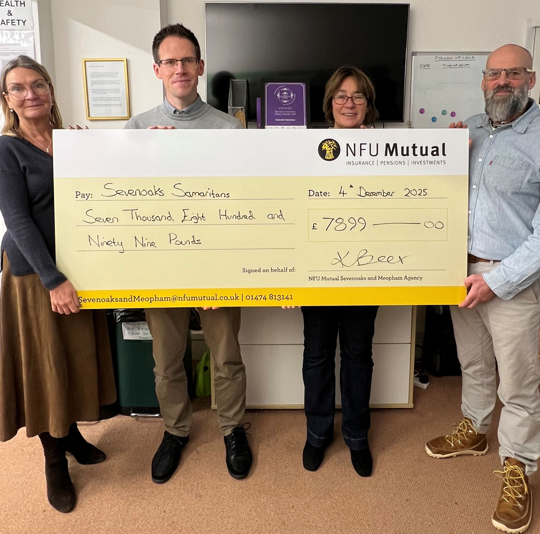 agency giving fund sevenoaks samaritans