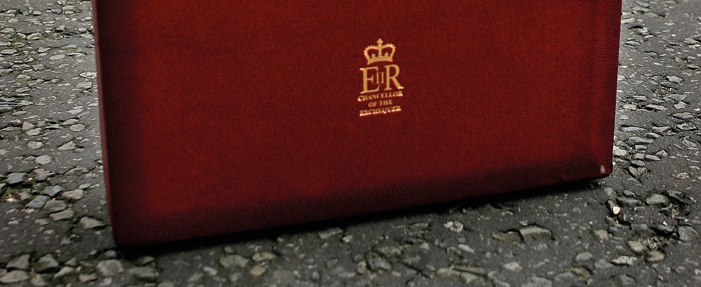 Chancellor's briefcase outside number 11 Downing Street